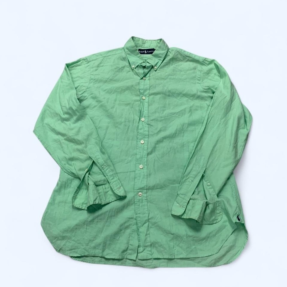 Ralph Lauren Mint Green Oxford Button-Down Shirt - Size 16 (40-41)